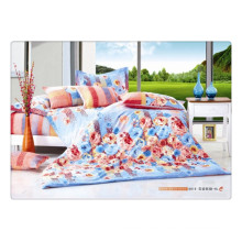 100 cotton 40s 128*68 soft beautiful flower high quality pigment printing luxury bed linen set